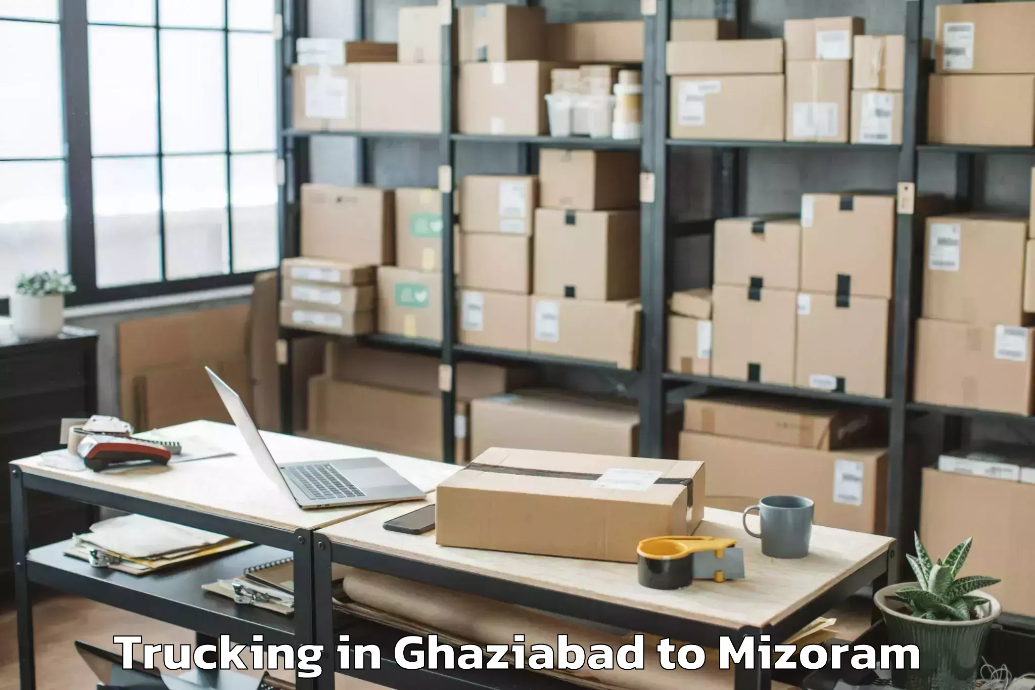 Professional Ghaziabad to Icfai University Mizoram Aizaw Trucking